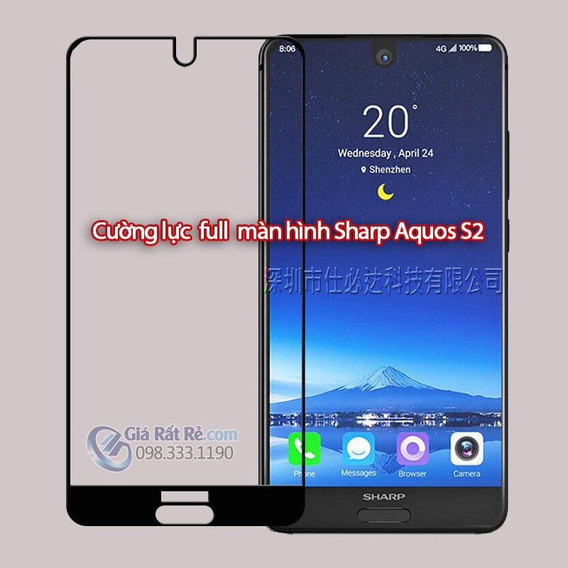 Cường lực full màn hình Sharp Aquos S2