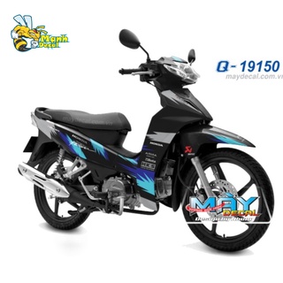 Ten rời xe wave blade 110 HKS dán xe đen