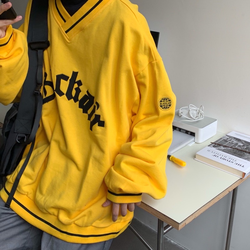 THANH LÍ 200 ÁO SWEATER NỈ BLACK AIR VÀNG