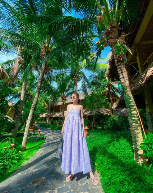 Đầm baby doll maxi 2 dây