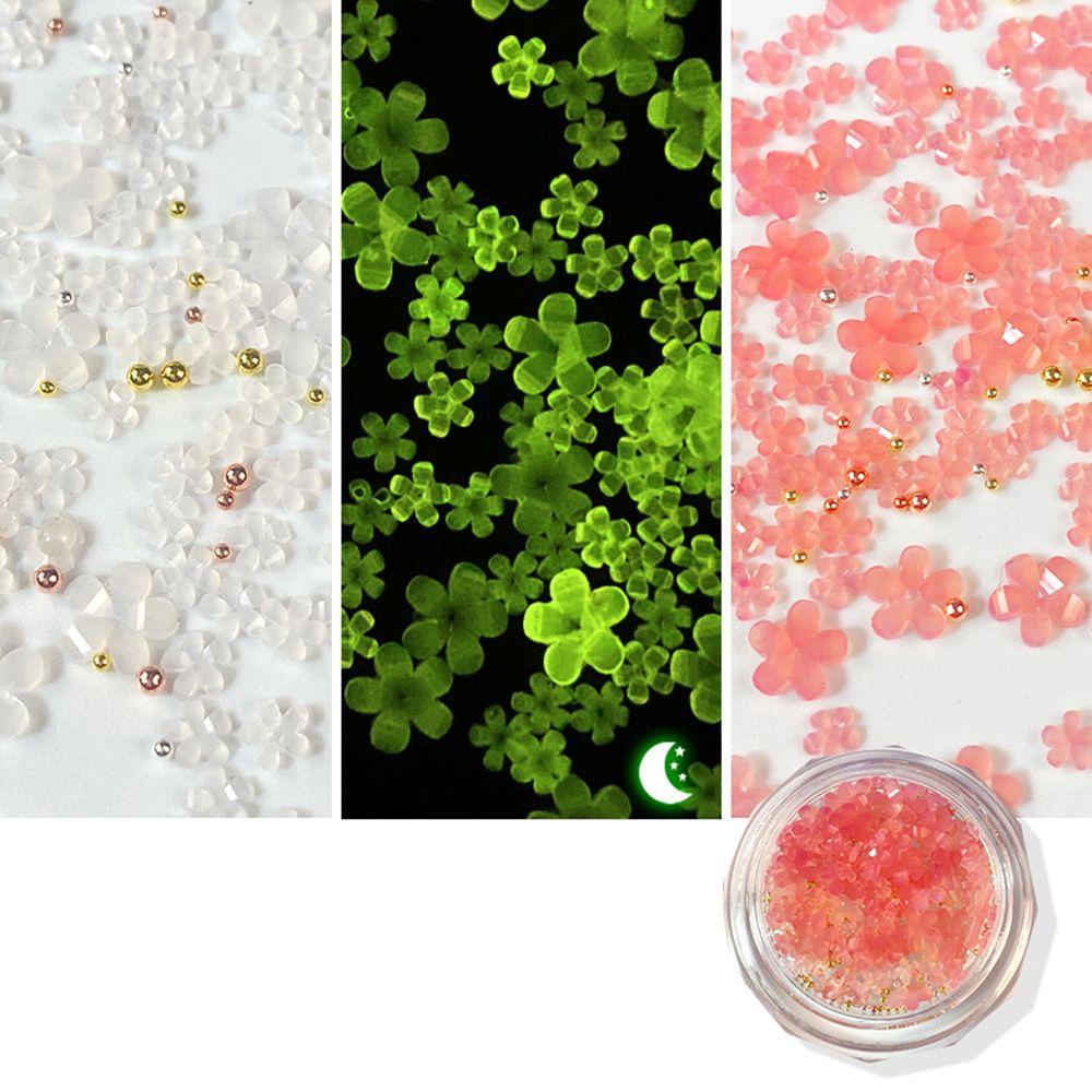 OCEANMAP Set 100 / 500 Hạt Nhựa 3D Dạ Quang Đính Móng Nghệ Thuật