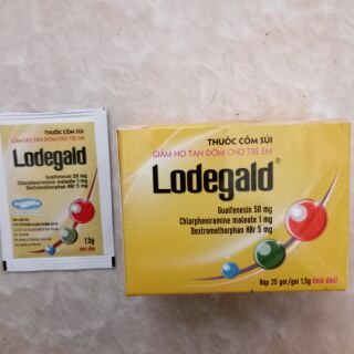 Giảm Ho Tan Đờm Trẻ Em Lodegald.  Hộp  25 gói