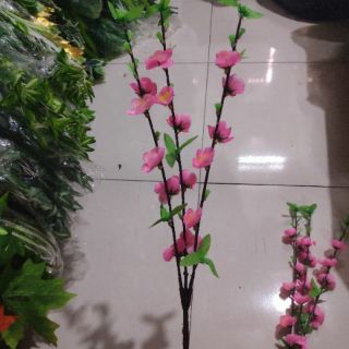 10 cành hoa đào giả