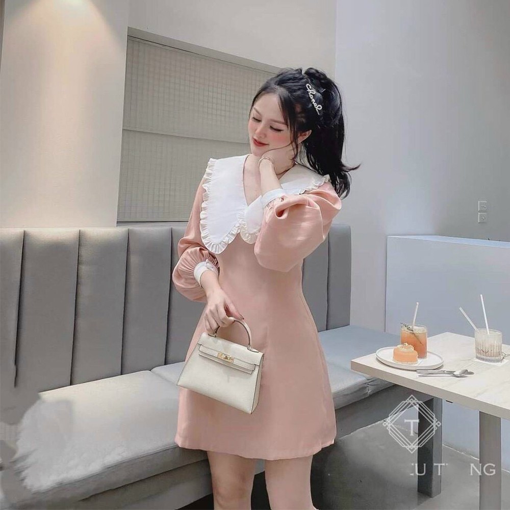 BONUCCI Đầm váy trơn cổ bèo ( đen, hồng ) tôn dáng siêu xinh cho nàng thời trang nữ dạo phố dự tiệc | BigBuy360 - bigbuy360.vn