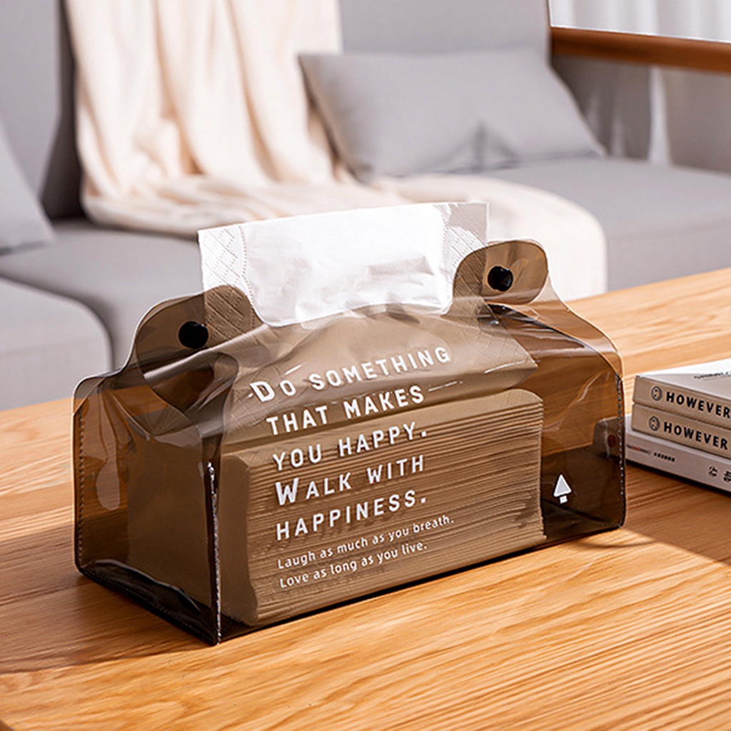 Hộp đựng khăn giấy bằng PVC chống thấm nước có thể gập lại đa năng tiện dụng cho phòng khách