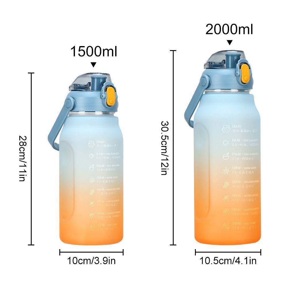 PISTA Bình Nước Nhựa Có Ống Hút Dung Tích 1500 / 2000ml
