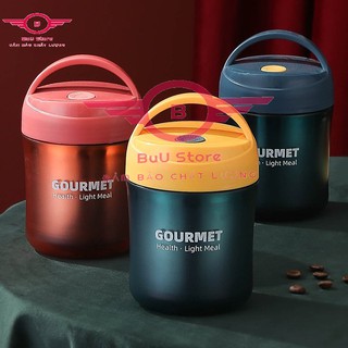 Bình ủ nóng cao cấp GOURMET 500ml hộp giữ nhiệt hâm nóng đồ ăn ( xanh, hồng, vàng )