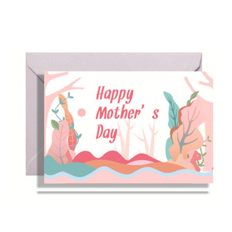 Bộ Thiệp Chúc Mừng Ngày Của Mẹ Trái Tim Kèm Nhãn Dán