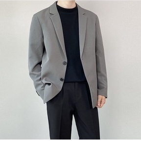 Áo Khoác Blazer Nam dáng Hàn Quốc form rộng dài tay , áo vest nam trẻ trung thời trang màu đen