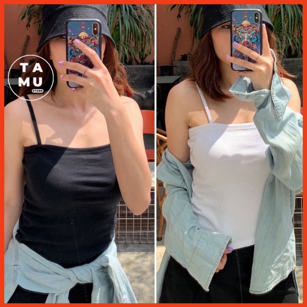 Áo thun 2 dây croptop loại 1