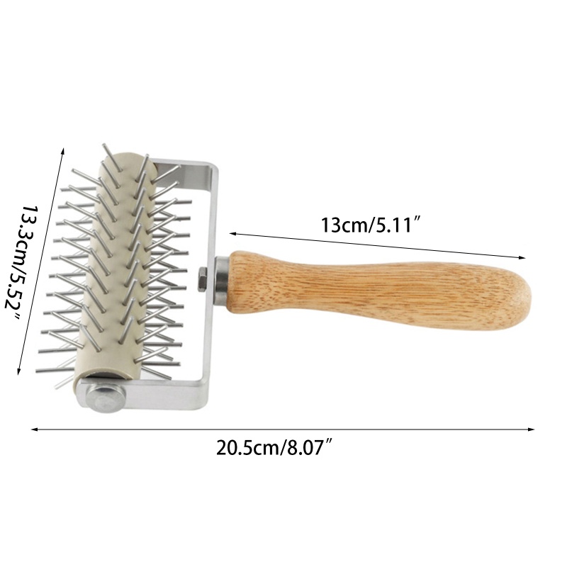 Cây Lăn Tạo Lỗ Cho Bánh Pizza Bằng Thép Không Gỉ Tiện Dụng