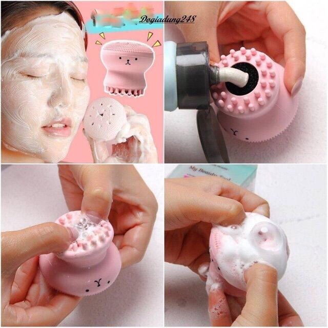 Cọ massage rửa mặt hình bạch tuột | BigBuy360 - bigbuy360.vn