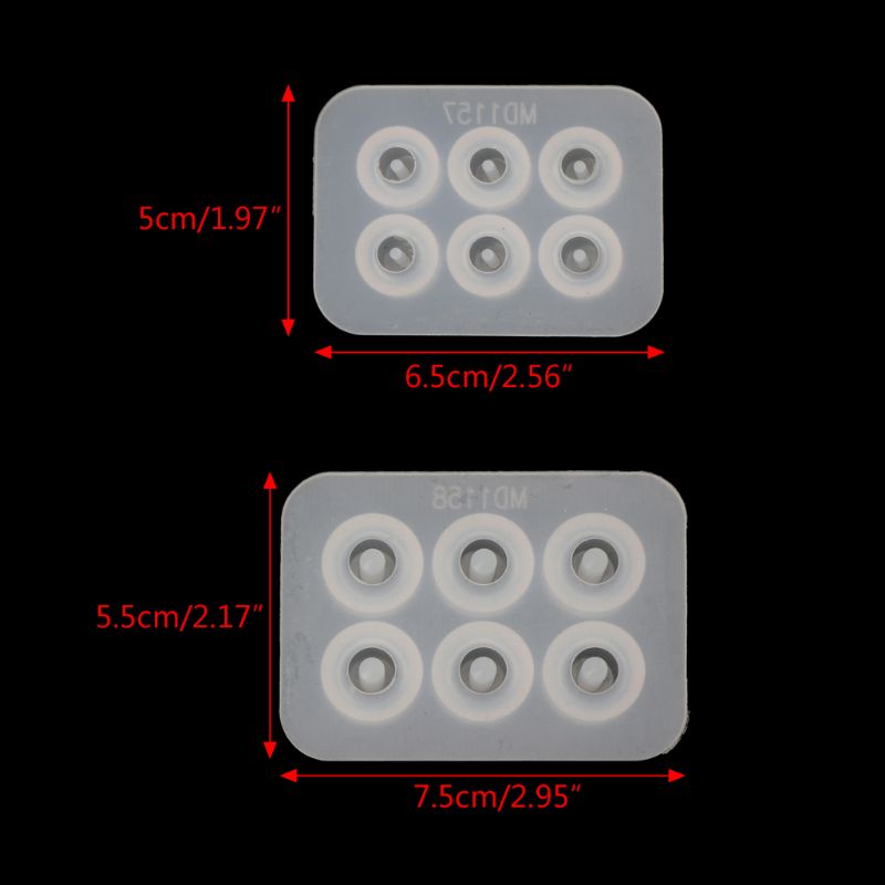 Khuôn Silicon Làm Mặt Dây Chuyền 6 Ngăn Hình Cầu Tiện Dụng
