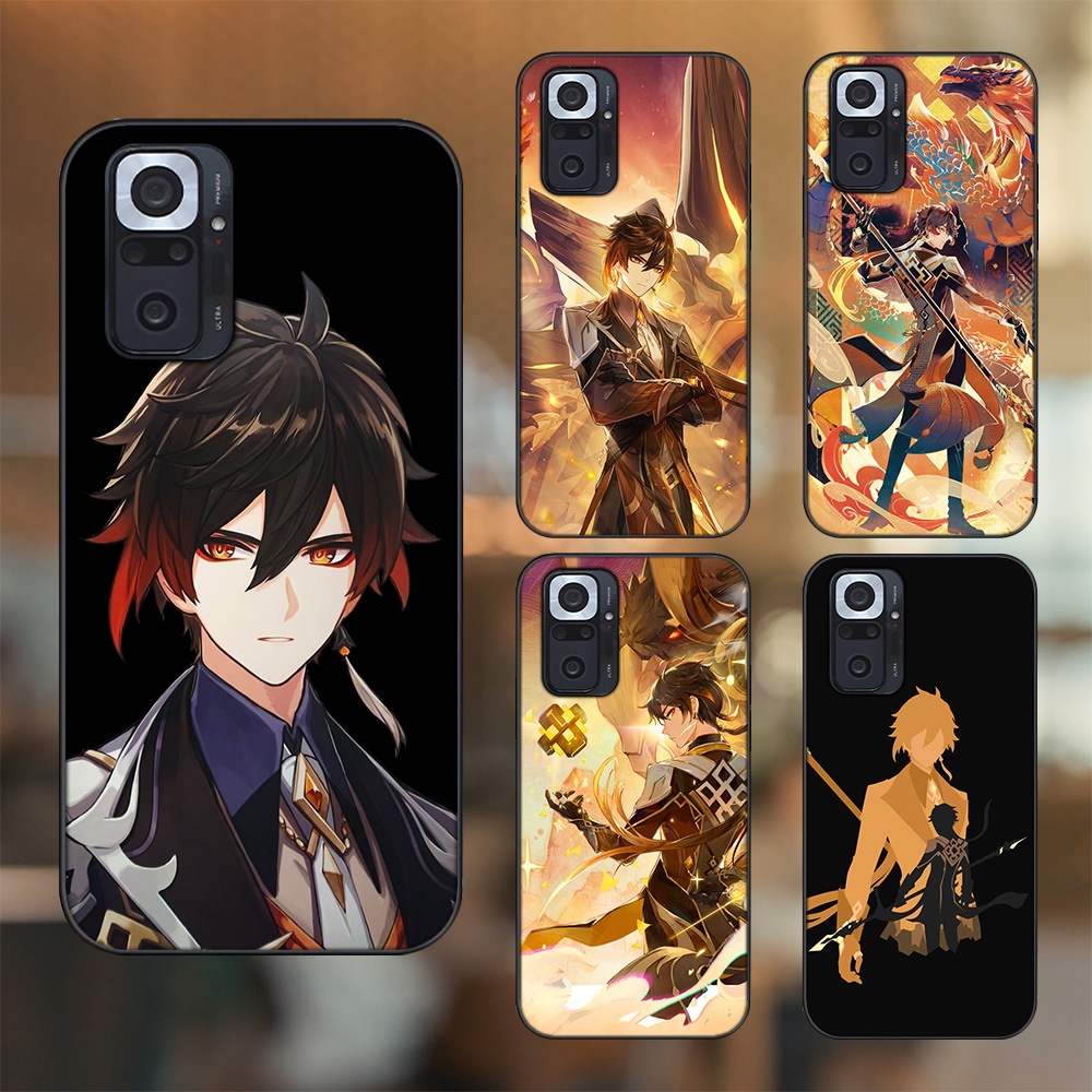 Ốp lưng Xiaomi Redmi Note 10 Pro viền đen in hình Zhongli Genshin Impact