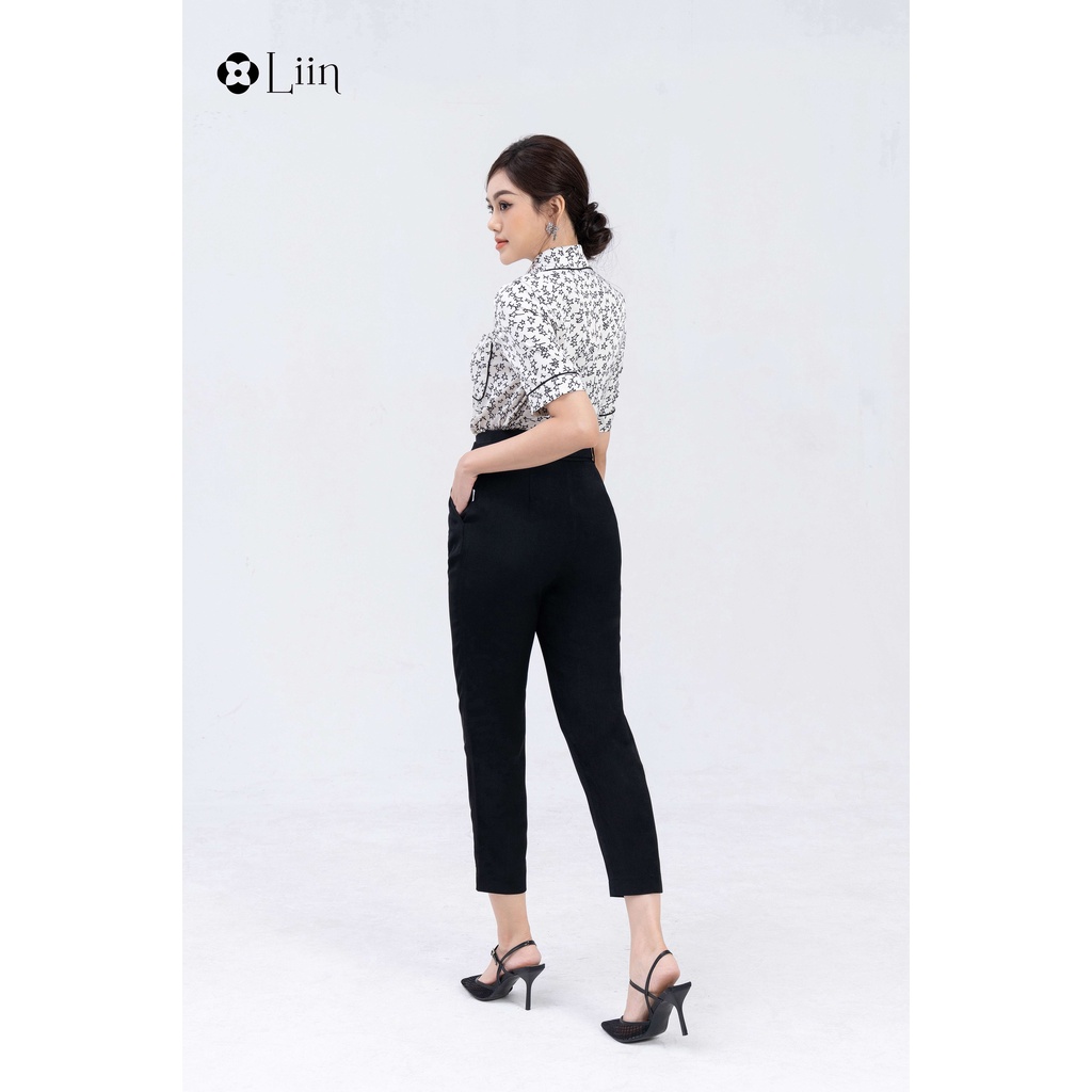 Áo sơ mi linbi cộc tay họa tiết sao nhỏ xinh xắn dễ phối đồ kiểu dáng thời thượng liin clothing A2490