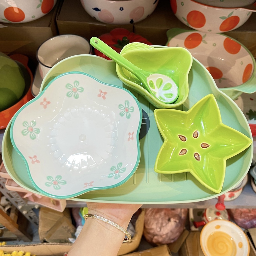 Các Set Bát Ăn Cơm Trẻ Con Đĩa Sứ Bộ Chén Dĩa Sứ Dễ Thương