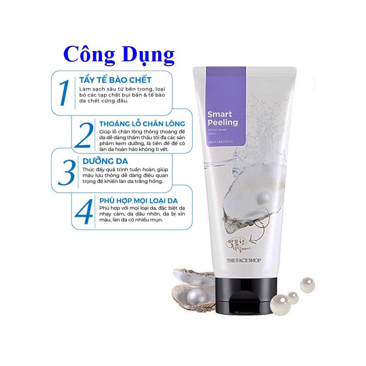 Kem Tẩy Tế Bào Chết Ngọc Trai White Jewel Peeling The Face Shop 150ml