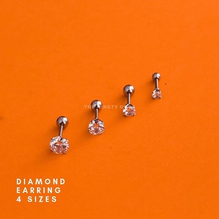 Round Diamond Earring