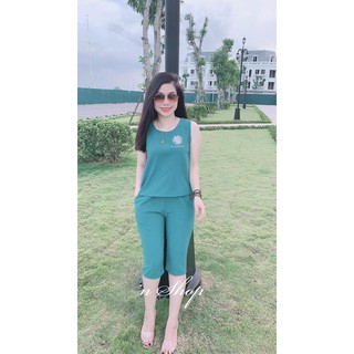 Xả Bộ Đũi Lụa Hoa Cúc Sát Nách