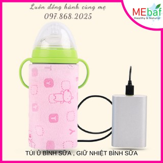 TÚI Ủ BÌNH SỮA , GIỮ NHIỆT BÌNH SỮA (Cắm dây vào cổng USB máy tính, pin dự phòng ĐT, củ sạc ĐT)