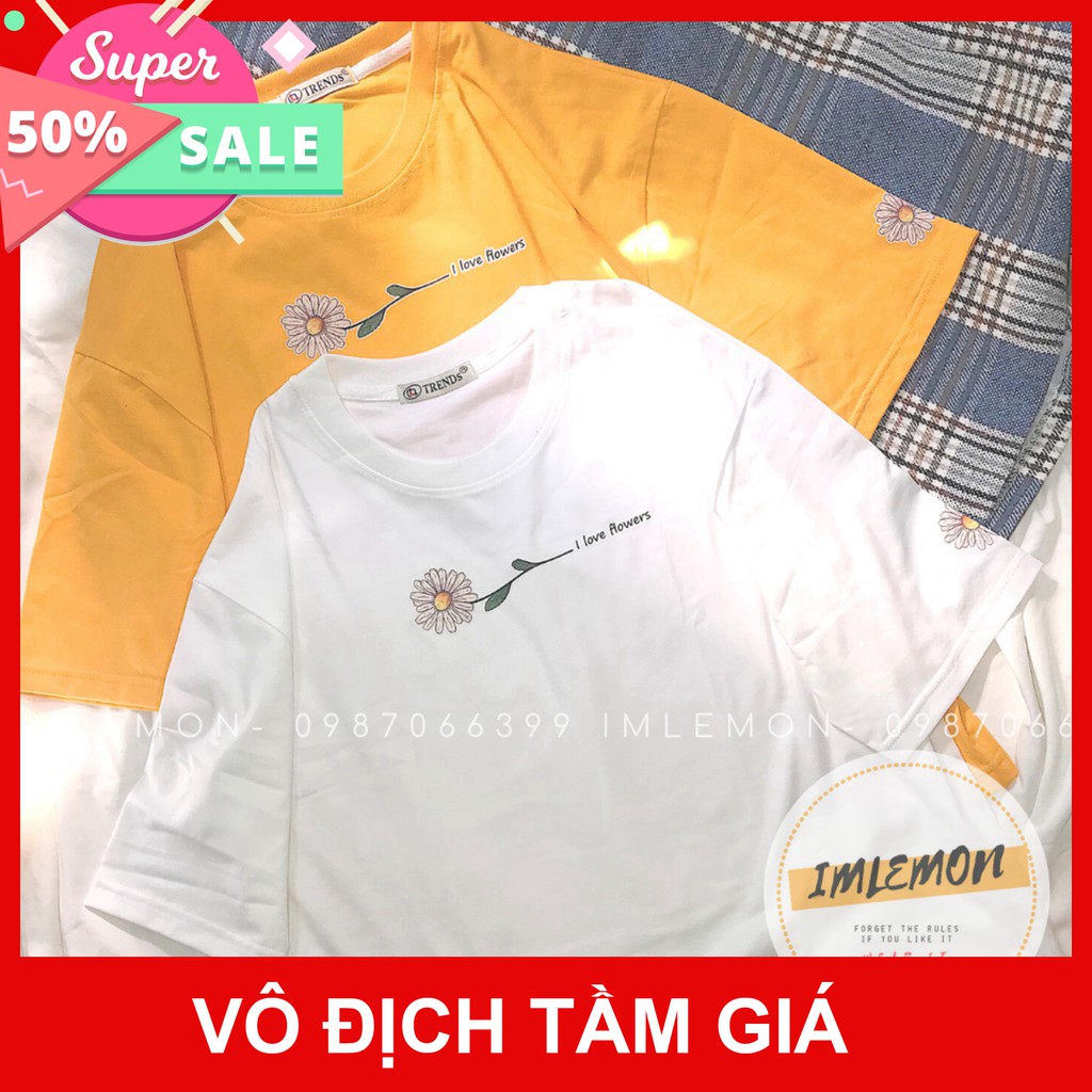 Áo Thun 4D Tay Lỡ Oversize In Họa Tiết FLOWER Hoa Cúc UNISEX | BigBuy360 - bigbuy360.vn