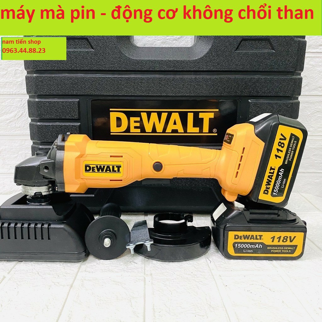 MÁY MÀI PIN DEWALT 88 - 118V LOẠI KHÔNG CHỔI THAN, CÓ ĐIỀU CHỈNH VÒNG TUA