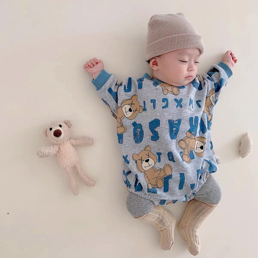 Áo liền quần tay dài vải dày ấm áp thời trang dành cho trẻ em