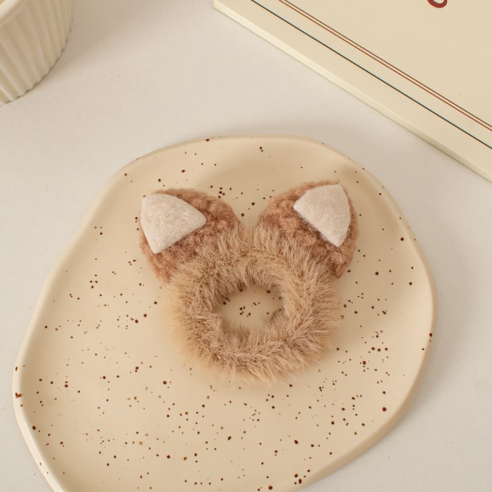 Dây buộc tóc đuôi ngựa hình tai mèo vải bông mềm mại phong cách Hàn Quốc dễ thương cho nữ