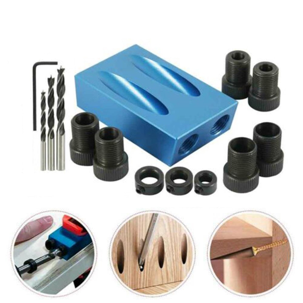 Bộ Dụng Cụ Định Vị Lỗ Khoan Gia Công Vật Liệu Gỗ 15 °