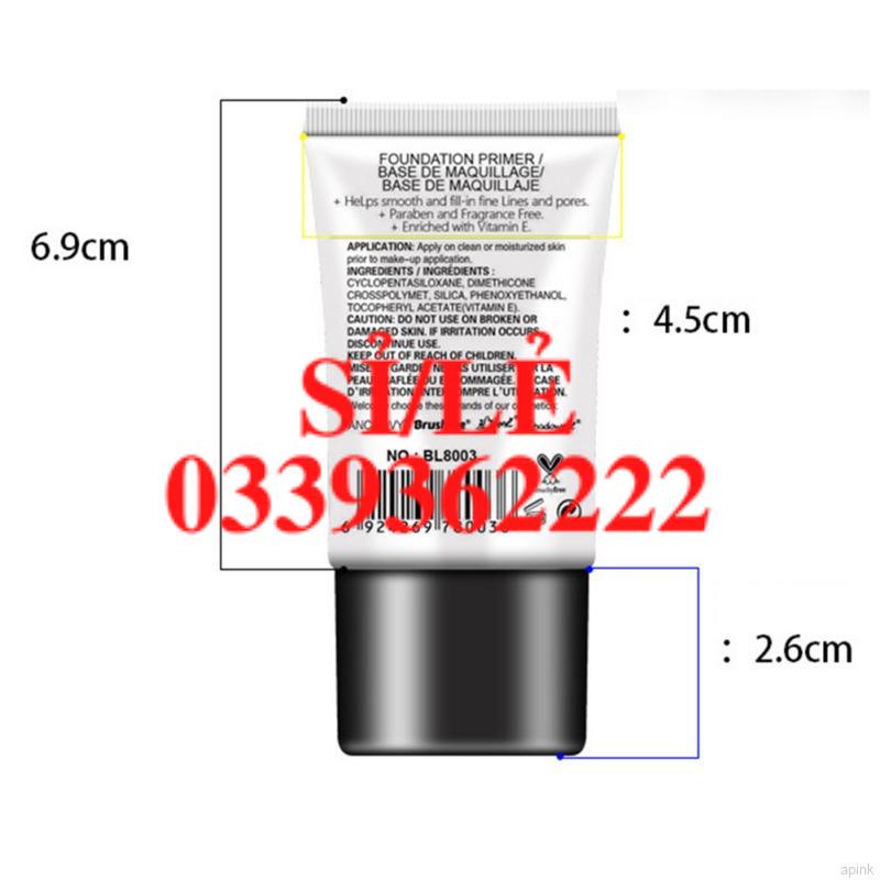 [Hàng mới về] Kem lót trang điểm dưỡng ẩm che khuyết điểm làm sáng màu da dung tích 20ml