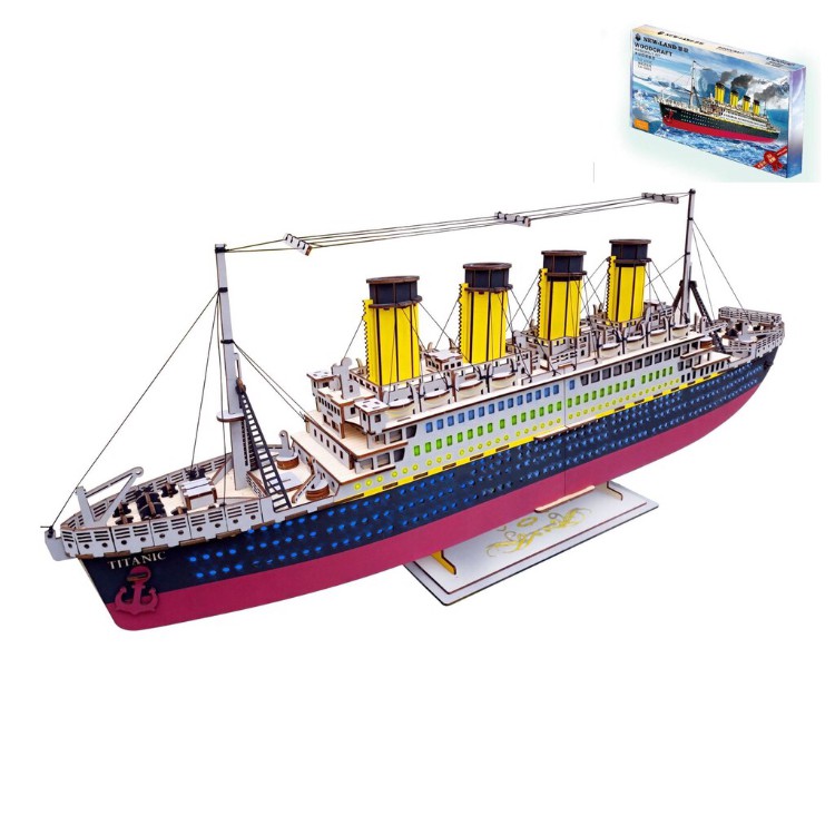 Mô Hình  Lắp Ráp Gỗ 3D Tàu Titanic Laze