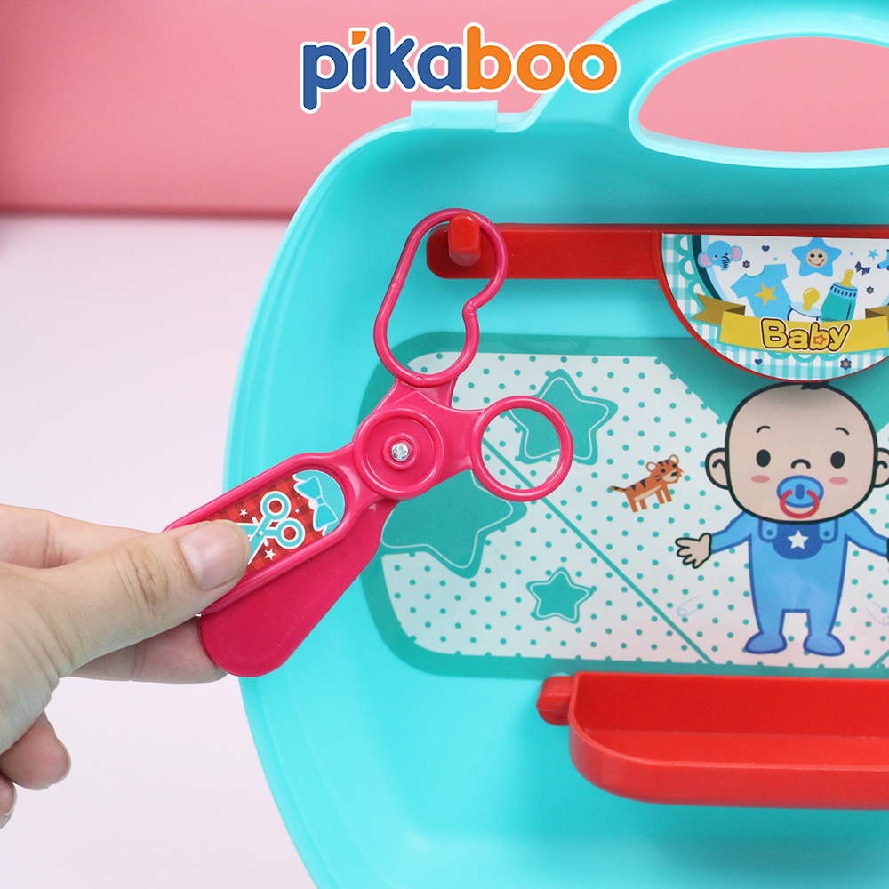 Đồ chơi bác sĩ cao cấp Pikaboo 17 chi tiết làm bằng nhựa ABS cao cấp an toàn cho trẻ em từ 3 tuổi