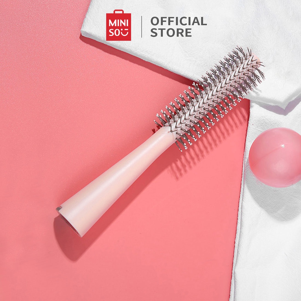 Bàn chải tóc tròn nhựa MINISO dành cho tóc xoăn dày