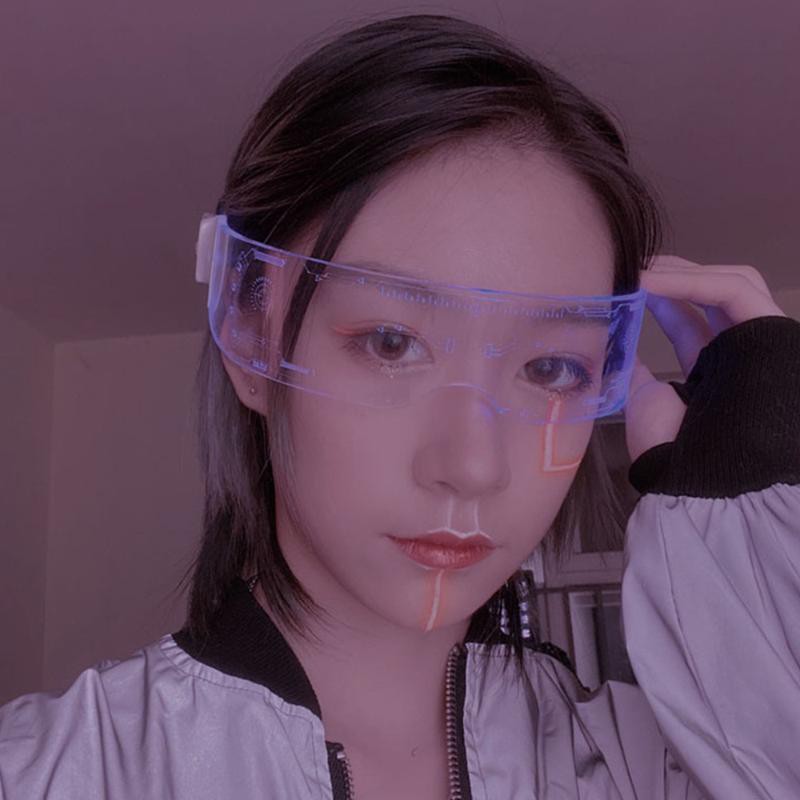 Kính Mắt Có Đèn Led Phát Sáng Độc Đáo Dùng Pin