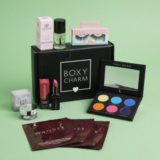 Tách set boxy charm tháng 8 2018: phấn mắt laura lee, mi giả house of lashes, son smashbox
