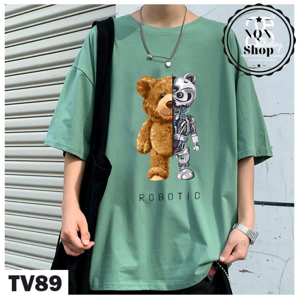 Áo Thun Cotton Nam Nữ Unisex Form Rộng NQN Shop Áo Thun Basic Tay Ngắn Style Streetwear In Hình Giấu TV89 | BigBuy360 - bigbuy360.vn