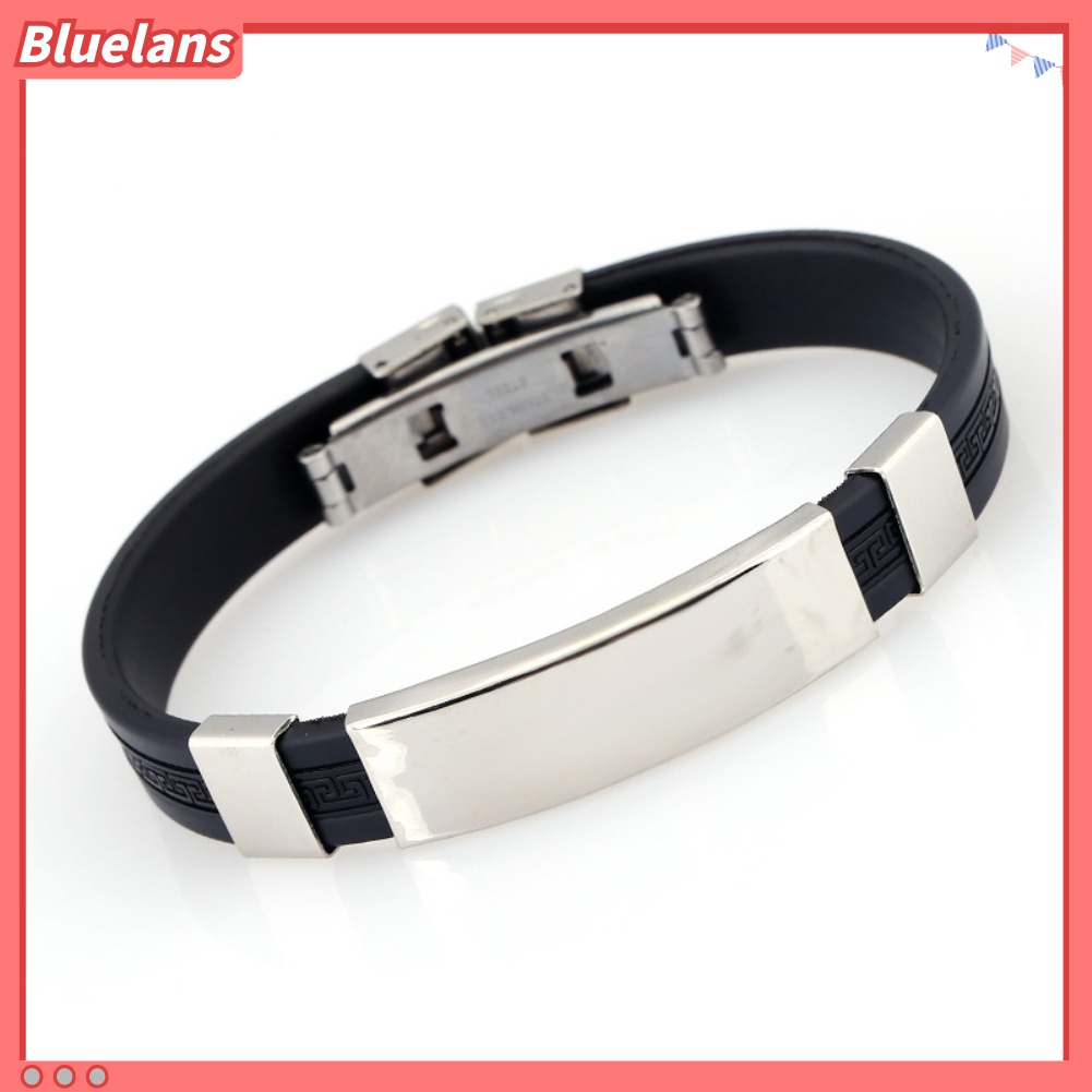 Bluelans♡ Vòng Tay Silicone Thời Trang Cho Nam