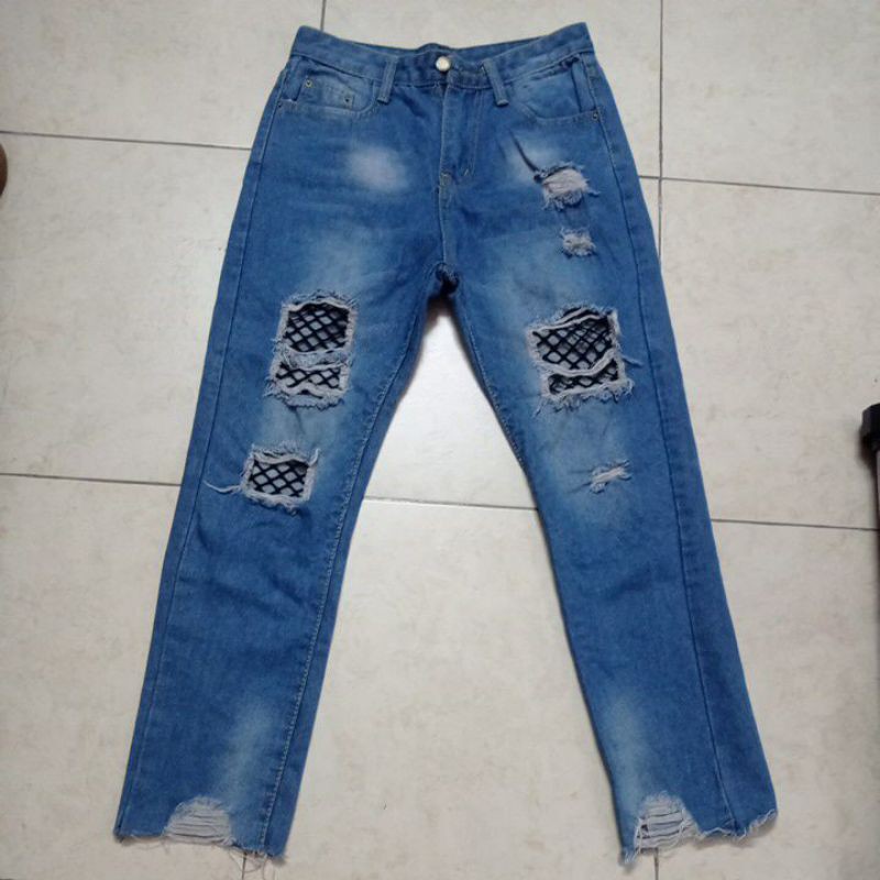 Quần jeans phối lưới thanh lý