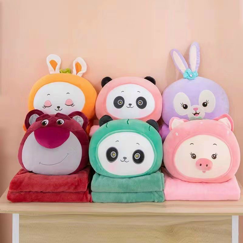 Bộ chăn gối văn phòng, du lịch hình thú tròn siêu đáng yêu