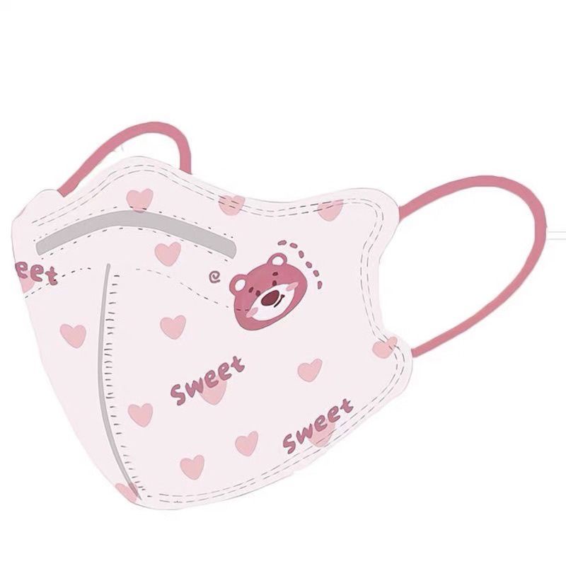 [ Hàng Sẵn ] Set 10/50 Chiếc Khẩu Trang 5D Gấu Lotso Siêu Dễ Thương Cho Người Lớn