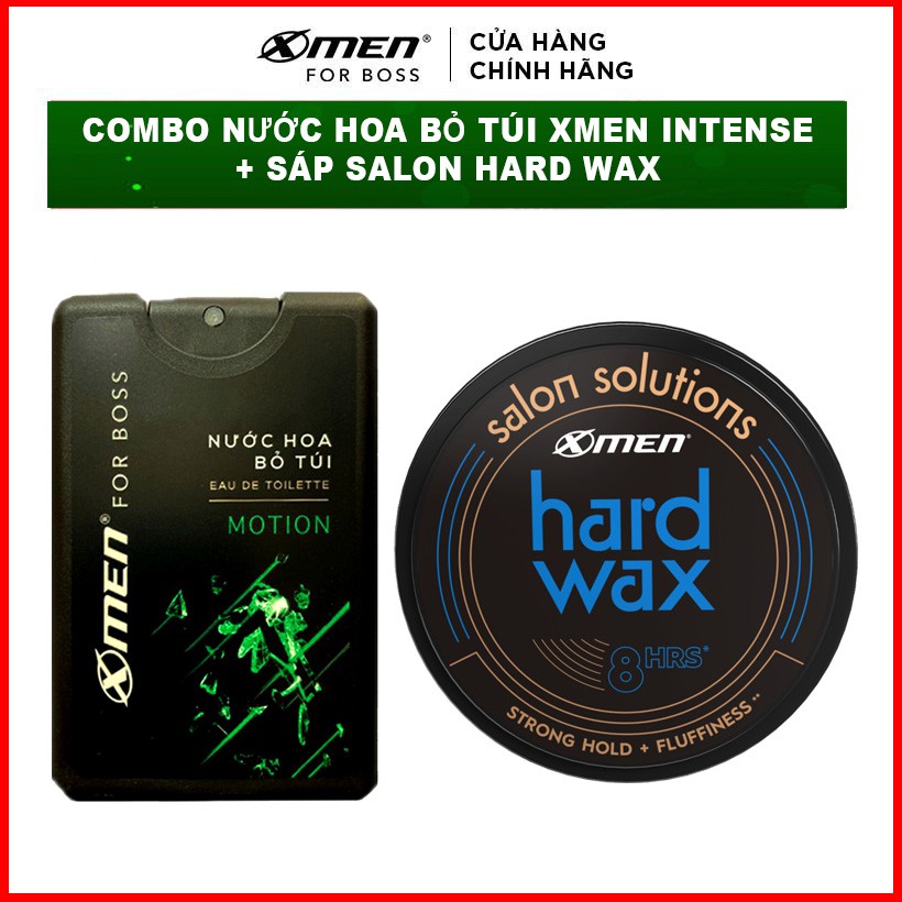 Combo Nước hoa bỏ túi Xmen for Boss Motion 18ml + Sáp vuốt tóc X-Men Salon Solutions Hard Wax 70g