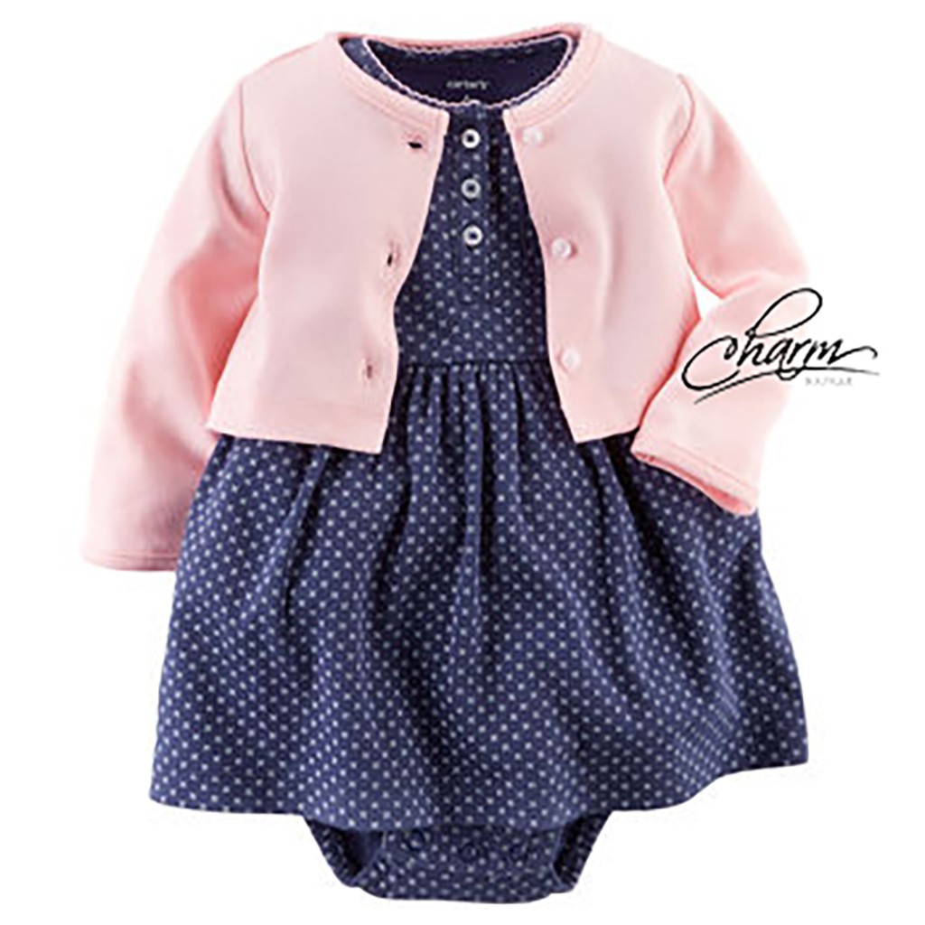 Váy Cho Bé Gái, Đầm Bé Gái Thun CARTER'S Chính Hãng