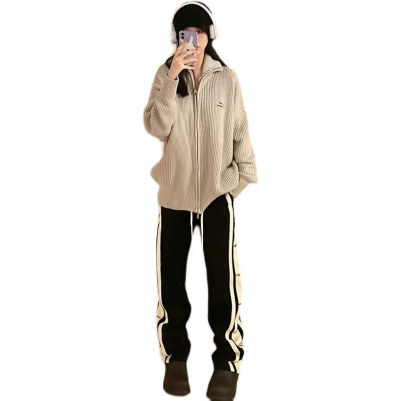 NRVP Quần Thể Thao Nữ Ống Rộng Phong Cách Thời Trang Đường Phố Hàn Quốc Mới