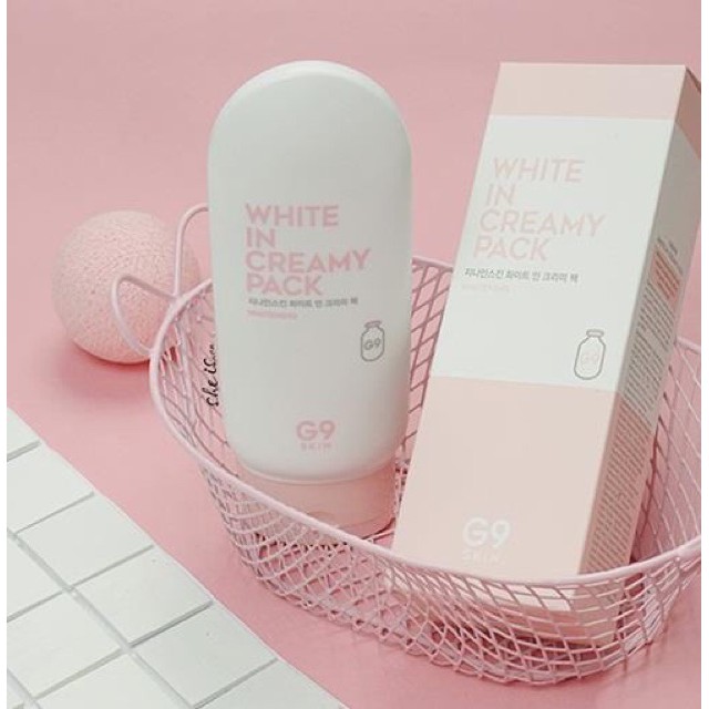 COMBO Kem ủ Trắng G9 Skin White In Creamy Pack  + Kem dưỡng trắng da G9 Skin-White In Whipping Cream 50ml