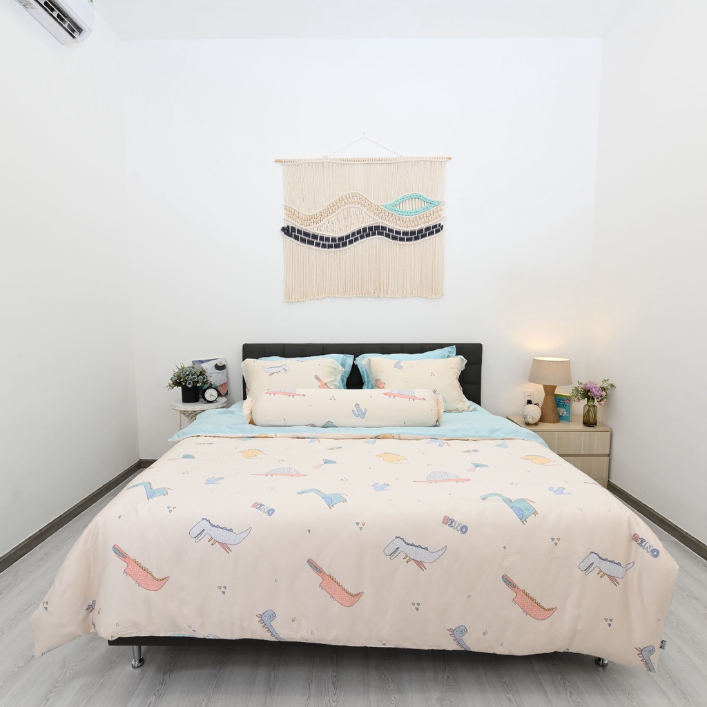 Bộ 5 món drap, áo gối NIN Tencel 800 - Màu vàng Footer (không kèm mền)