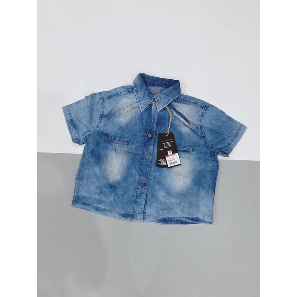 Áo croptop giả Jean ATOM (bao chất đẹp)