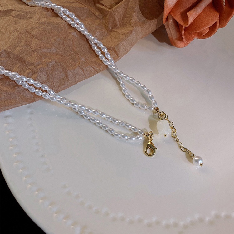 Vòng cổ Hai Lớp Phối Ngọc Trai Phong Cách Cổ Điển Sang Trọng 2022