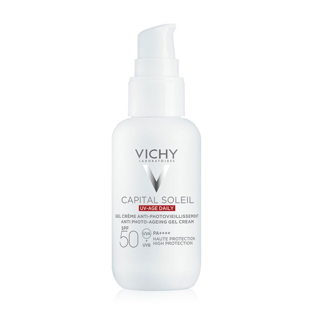 Gel chống nắng Vichy Innovation Capital Soleil UV-Age Daily 50ml phổ rộng, giảm hình thành đốm nâu, chống lão hoá da