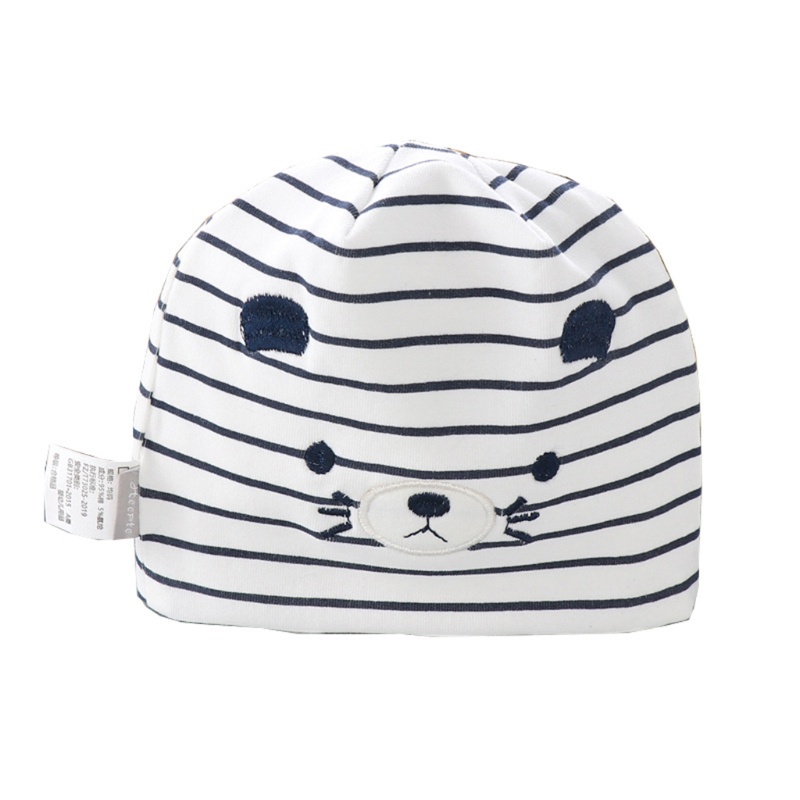 Mũ Trùm Đầu Bằng Cotton Mềm Mại In Họa Tiết Thú Hoạt Hình Dễ Thương Giữ Ấm Cho Bé Sơ Sinh