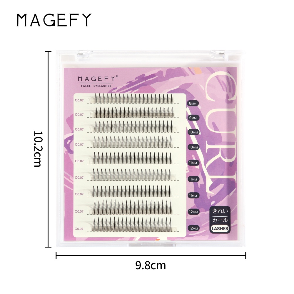 Lông mi giả MAGEFY MGY7285/ MGY7286 kiểu chữ A trọng lượng nhẹ tự nhiên 8-12mm
